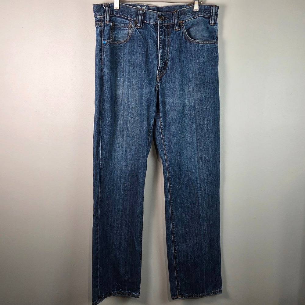 Hurley 99 Relaxed Jeans Mens 33 Blue Denim Skate Surf Casual Pants